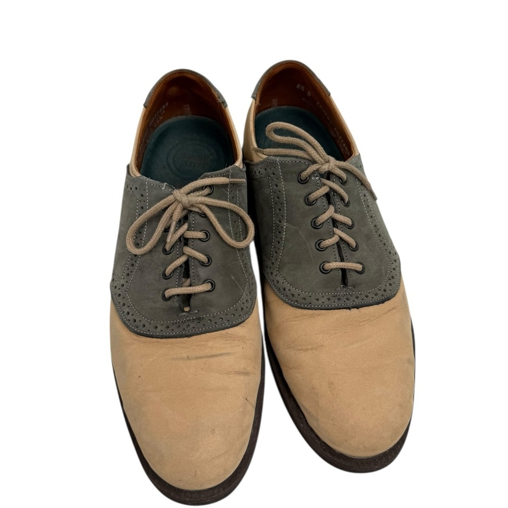 E.T. Wright leather saddle oxford shoes vintage made in USA leather size 8.5D